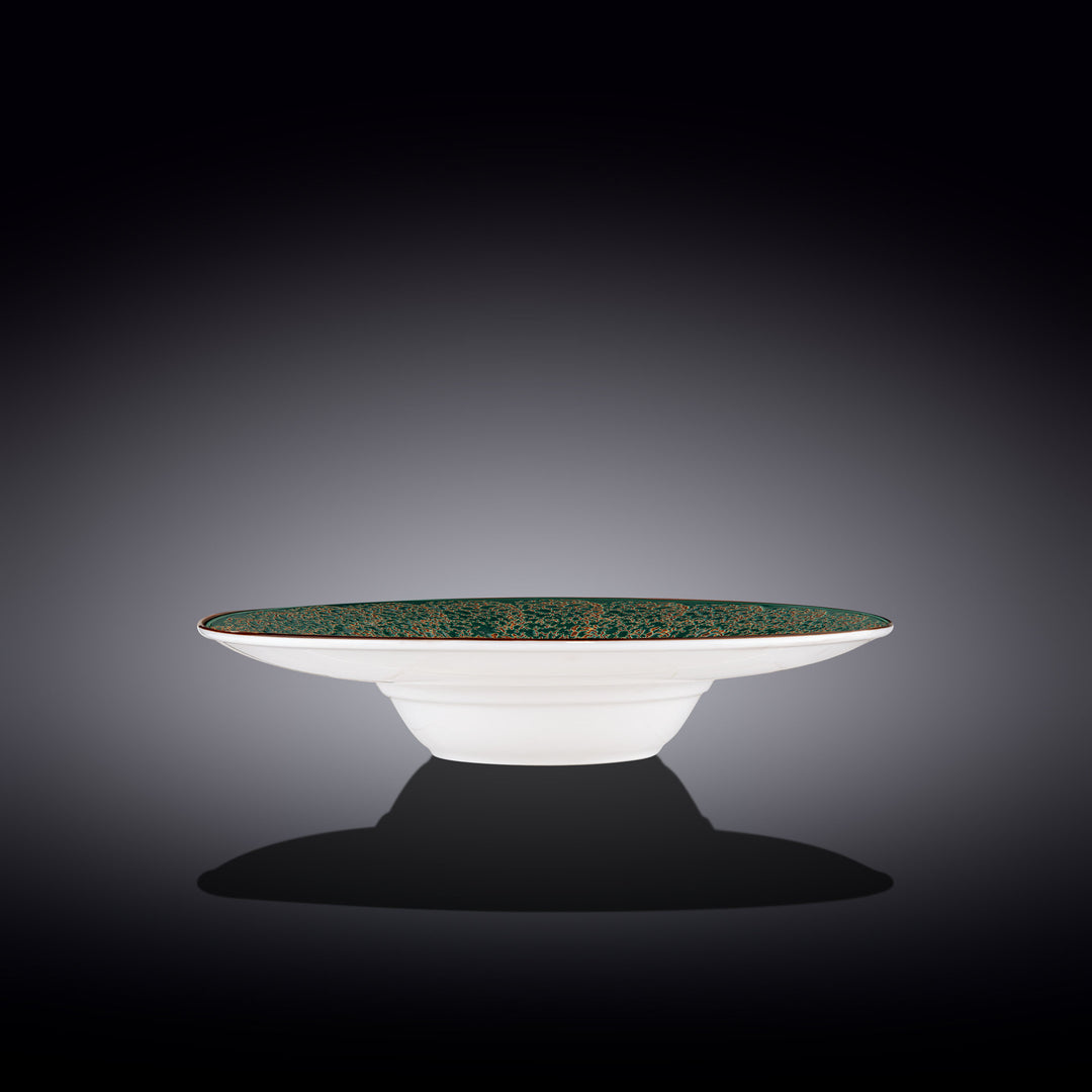 Wilmax Color Boom Splash Wide Deep Plate – 27 cm Porcelain Plate - Green side view - WL-667526/A