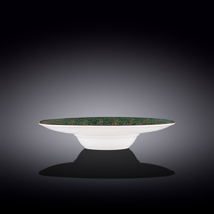 Wilmax Color Boom Splash Wide Deep Plate – 27 cm Porcelain Plate - Green side view - WL-667526/A