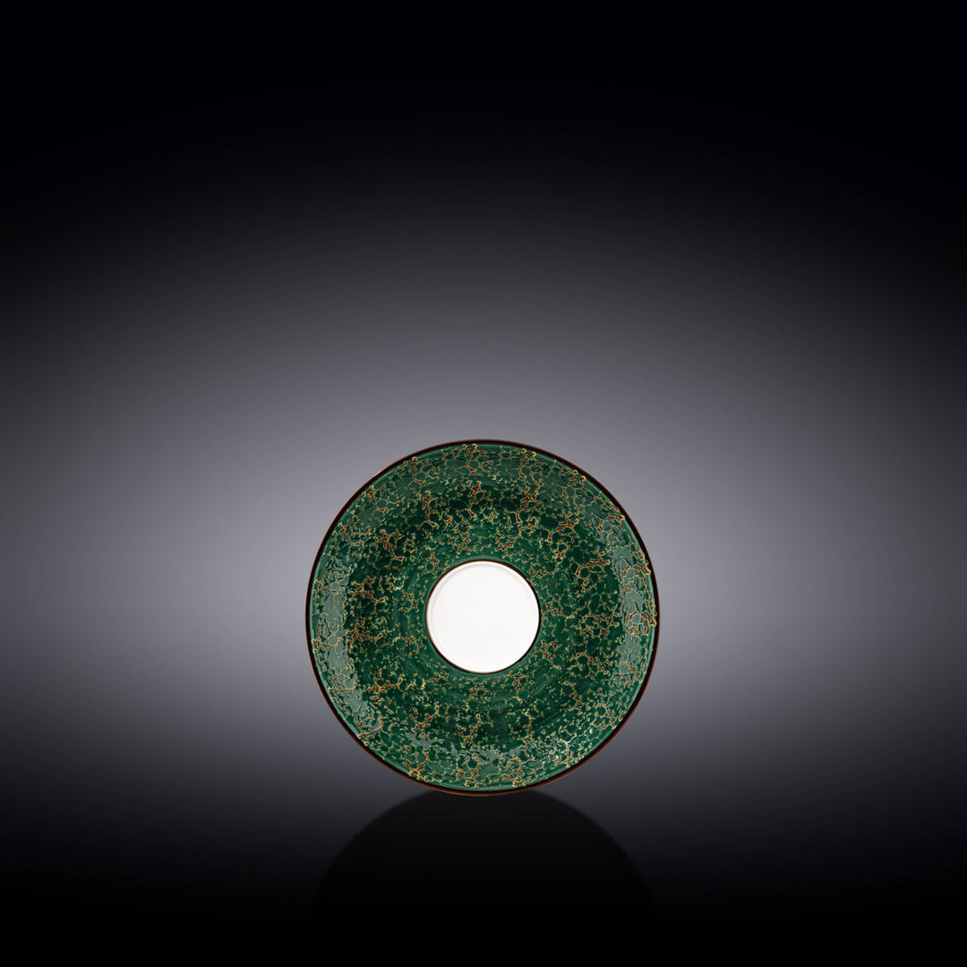 Wilmax Color Boom Splash Porcelain Saucer – Coffee &amp; Tea Saucer - Green - WL-667533/B