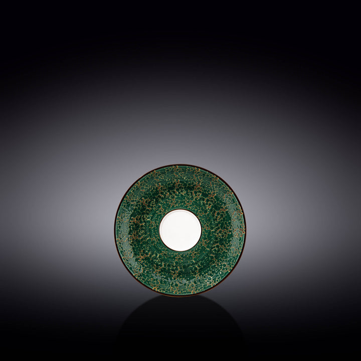 Wilmax Color Boom Splash Porcelain Saucer – Coffee &amp; Tea Saucer - Green - WL-667533/B