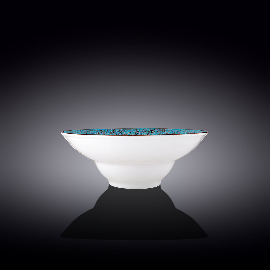 Wilmax Color Boom Splash Deep Plate – Large Porcelain Serving Plate - Blue side view - WL-667623/A