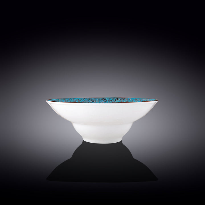 Wilmax Color Boom Splash Deep Plate – Large Porcelain Serving Plate - Blue side view - WL-667623/A