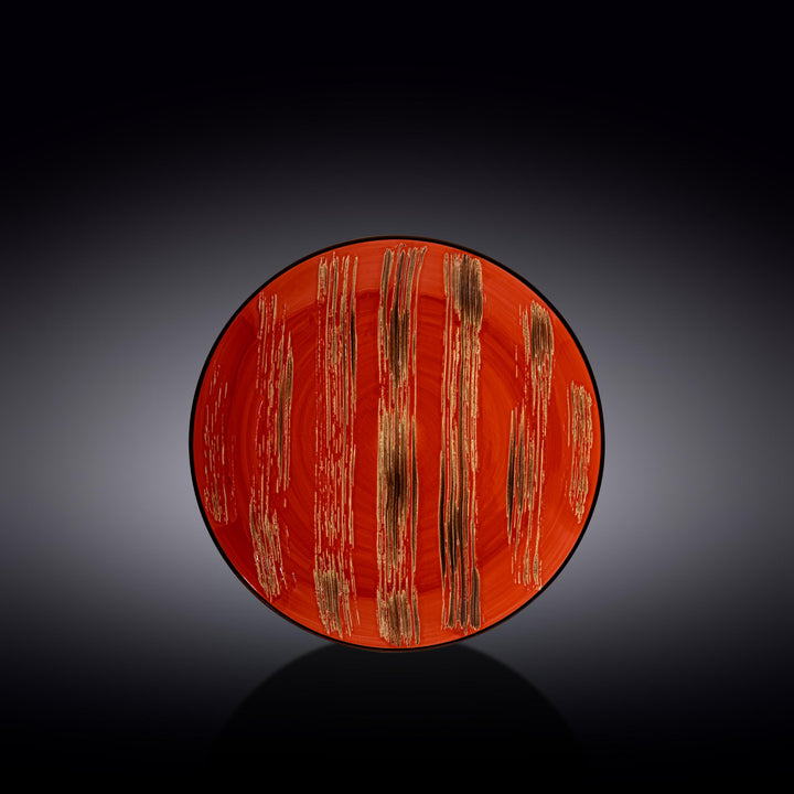 Wilmax Color Boom Scratch Round Plate – Fine Porcelain Dinnerware - Red - WL-668212/A