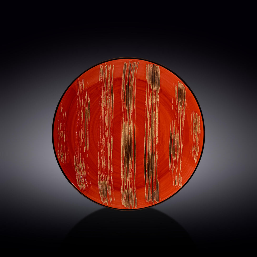 Wilmax Color Boom Scratch Round Plate – Fine Porcelain Dinnerware - Red - WL-668214/A