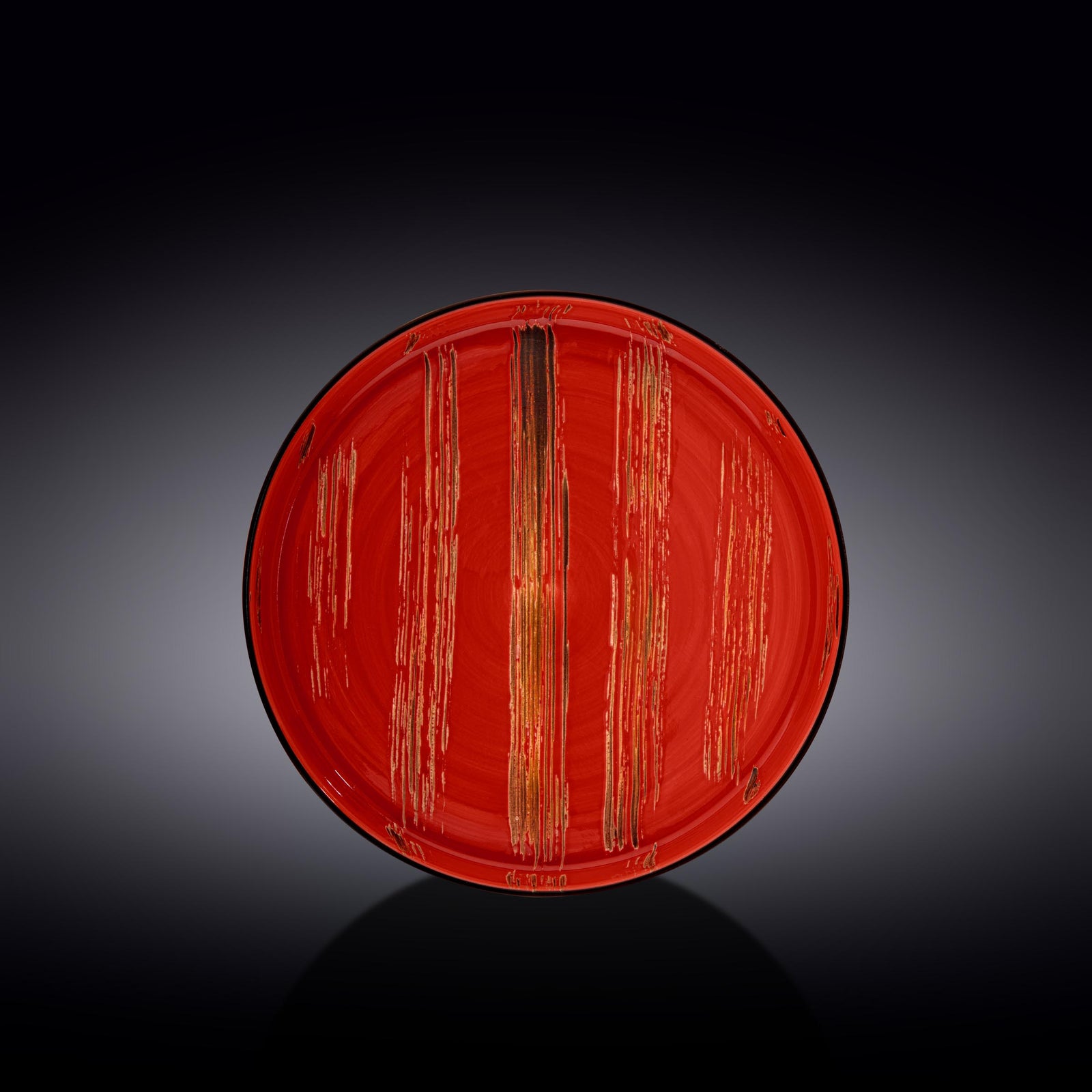 Wilmax Color Boom Scratch Porcelain Plate – Modern Tableware - Red - WL-668219/A