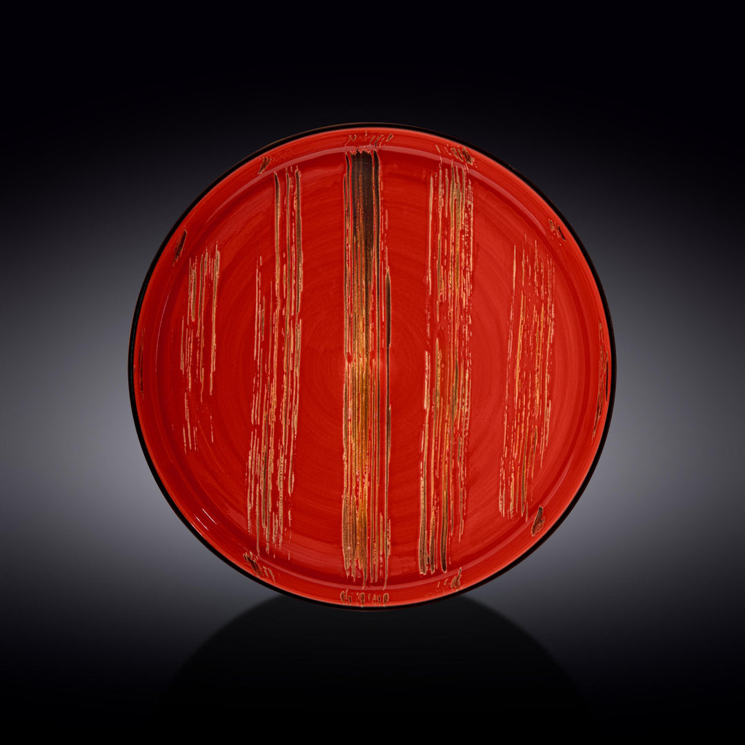Wilmax Color Boom Scratch Porcelain Plate – Modern Tableware - Red - WL-668220/A