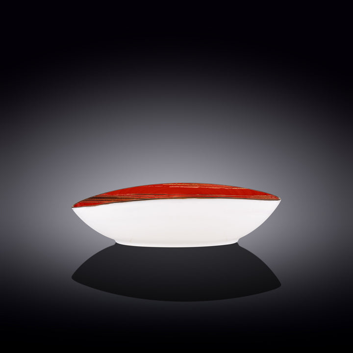 Wilmax Color Boom Scratch Oval Bowl – 25 x 16.5 x 6 cm - Red side view - WL-668240/A