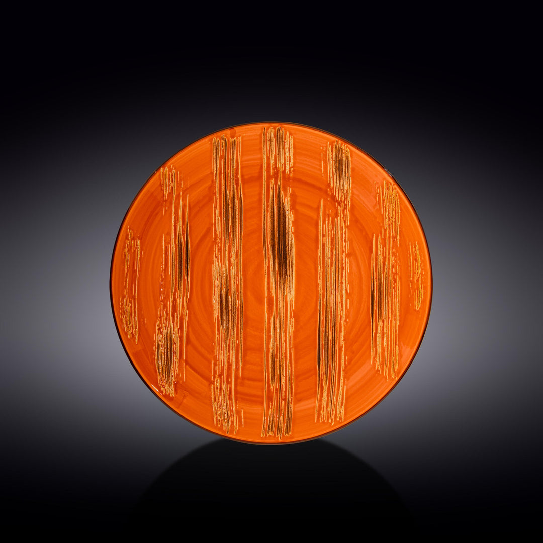 Wilmax Color Boom Scratch Round Plate – Fine Porcelain Dinnerware - Orange - WL-668314/A