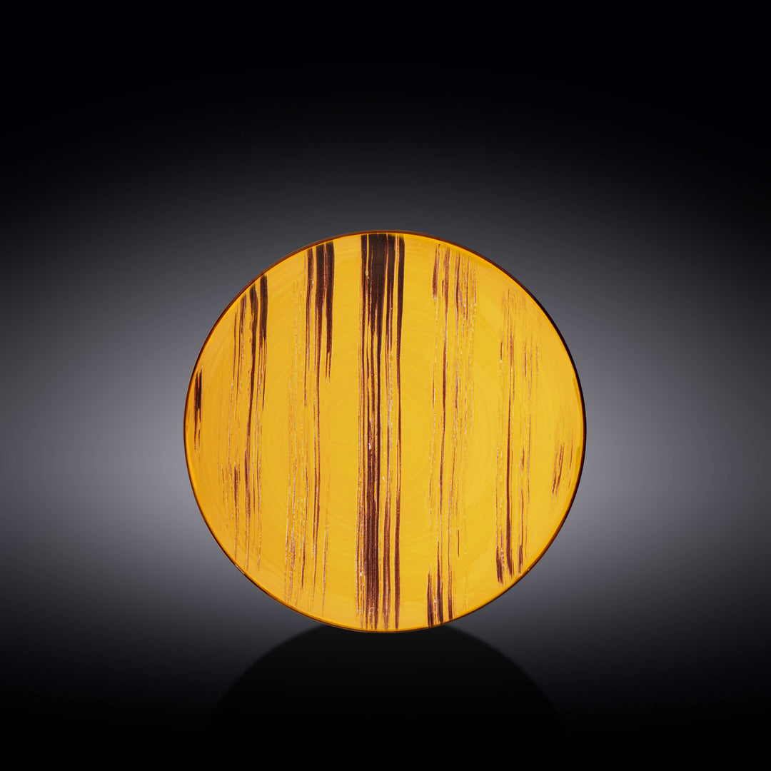 Wilmax Color Boom Scratch Round Plate – Fine Porcelain Dinnerware - Yellow - WL-668412/A