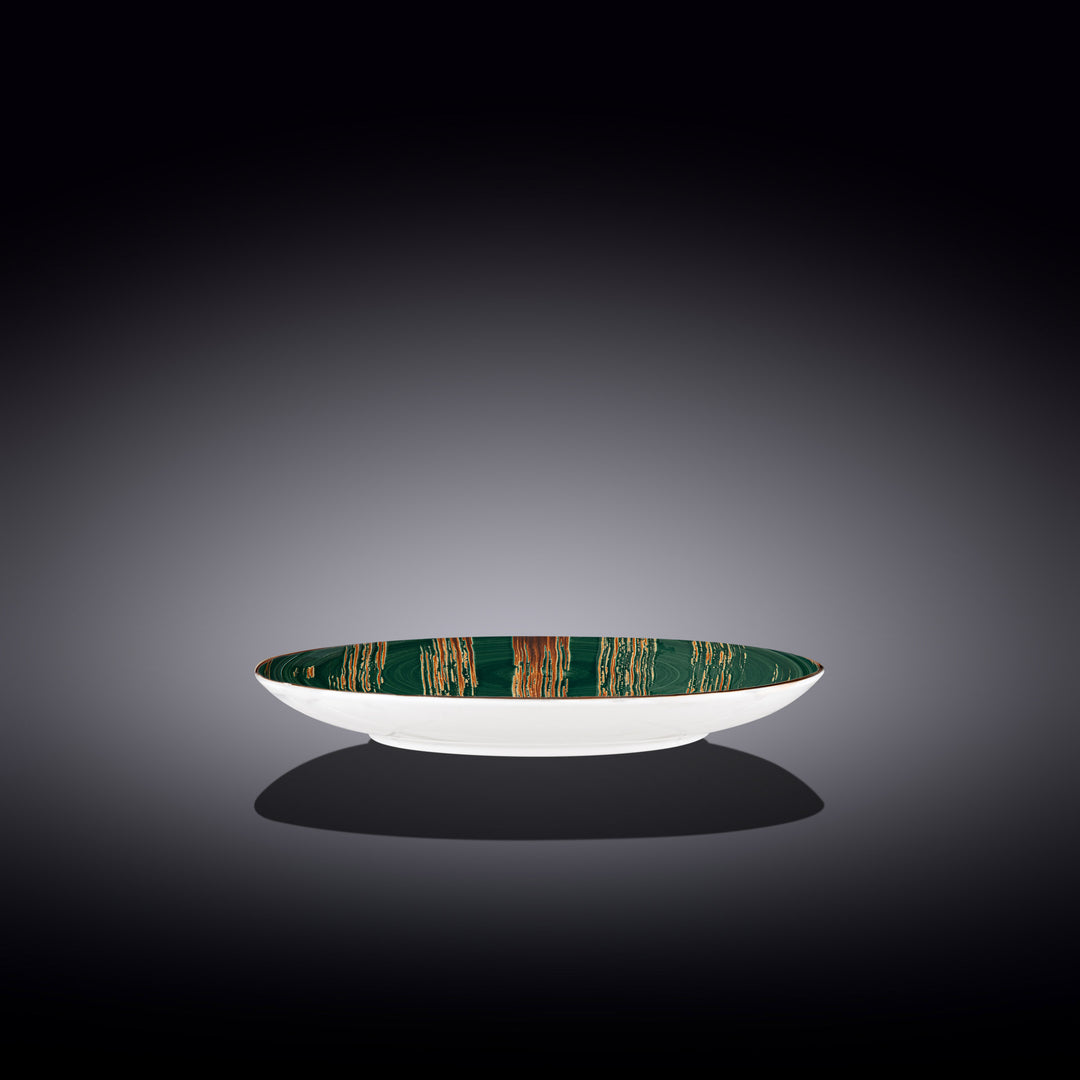 Wilmax Color Boom Scratch Round Plate – Fine Porcelain Dinnerware - Green side view - WL-668512/A