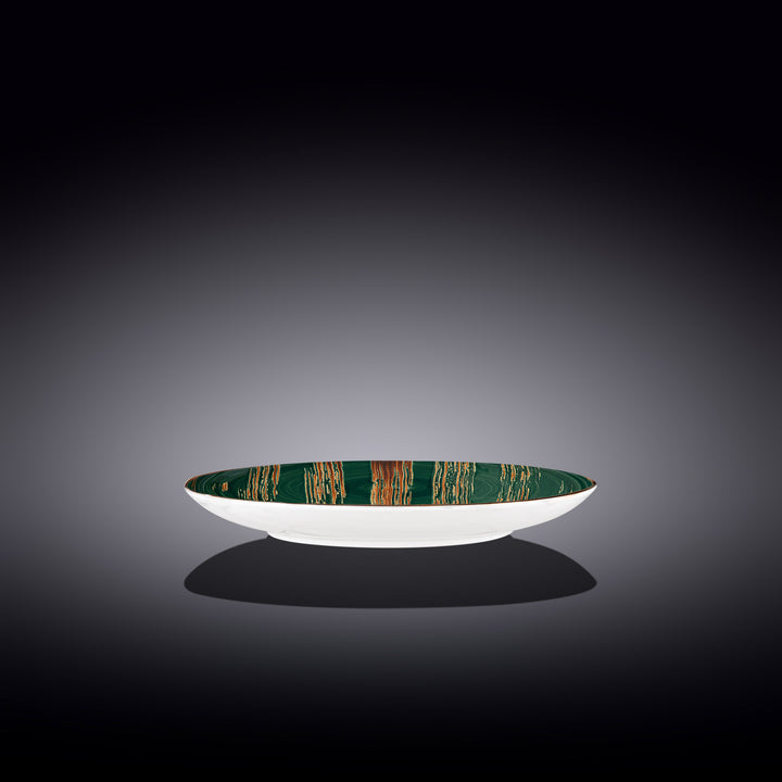 Wilmax Color Boom Scratch Round Plate – Fine Porcelain Dinnerware - Green side view - WL-668512/A
