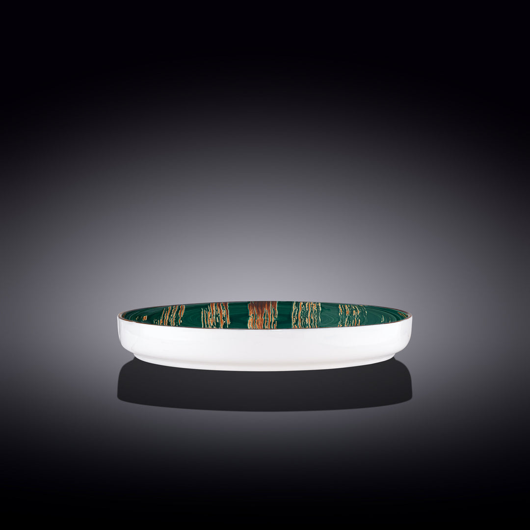 Wilmax Color Boom Scratch Porcelain Plate – Modern Tableware - Green side view - WL-668519/A