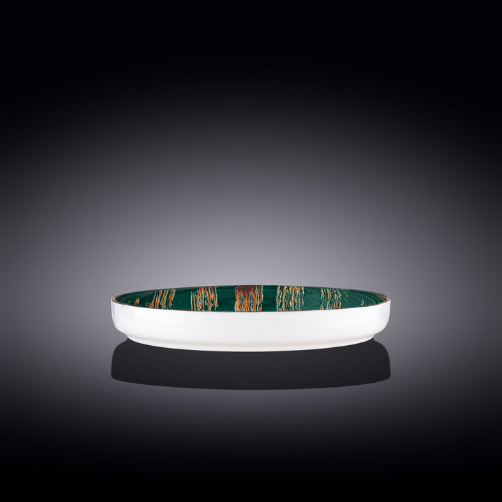 Wilmax Color Boom Scratch Porcelain Plate – Modern Tableware - Green side view - WL-668519/A