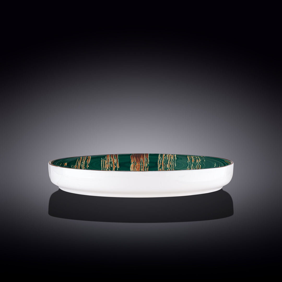 Wilmax Color Boom Scratch Porcelain Plate – Modern Tableware - Green side view - WL-668520/A