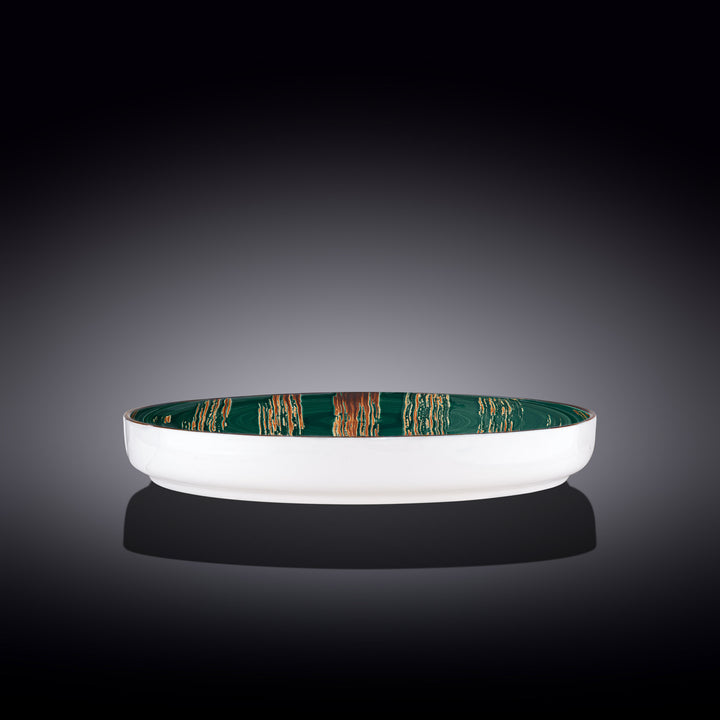 Wilmax Color Boom Scratch Porcelain Plate – Modern Tableware - Green side view - WL-668520/A