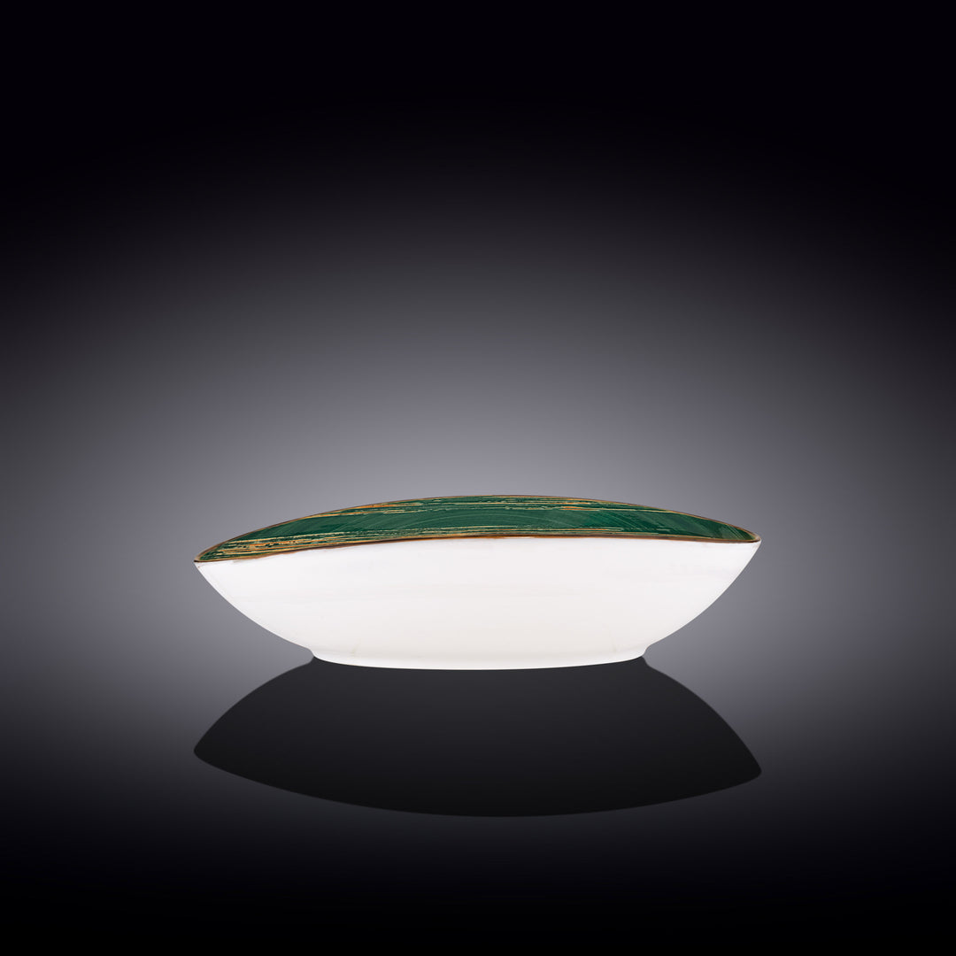 Wilmax Color Boom Scratch Oval Bowl – 25 x 16.5 x 6 cm - Green side view - WL-668540/A