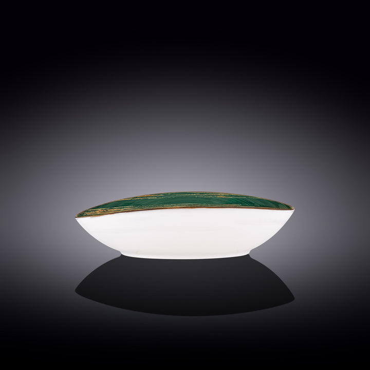 Wilmax Color Boom Scratch Oval Bowl – 25 x 16.5 x 6 cm - Green side view - WL-668540/A