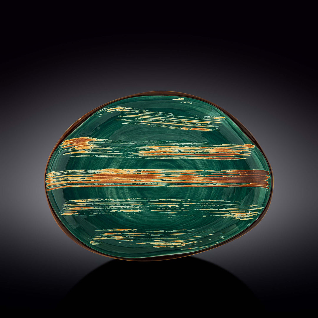 Wilmax Color Boom Scratch Stone Shape Dish – Fine Porcelain Serveware - Green - WL-668542/A