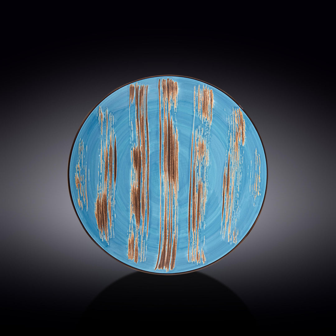 Wilmax Color Boom Scratch Round Plate – Fine Porcelain Dinnerware - Blue - WL-668614/A