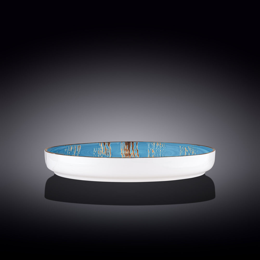 Wilmax Color Boom Scratch Porcelain Plate – Modern Tableware - Blue side view - WL-668620/A