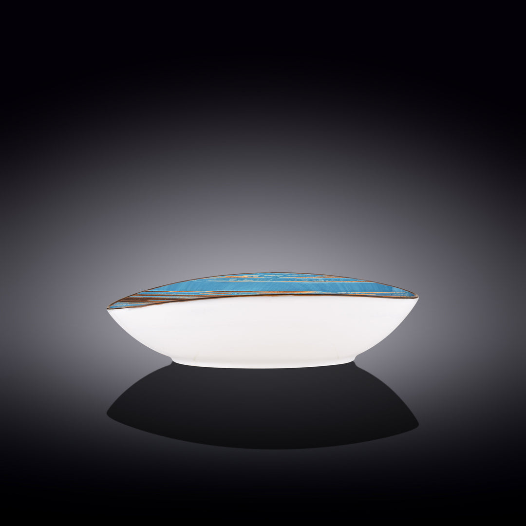 Wilmax Color Boom Scratch Oval Bowl – 25 x 16.5 x 6 cm - Blue side view - WL-668640/A
