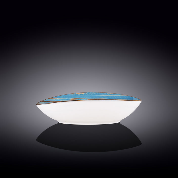 Wilmax Color Boom Scratch Oval Bowl – 25 x 16.5 x 6 cm - Blue side view - WL-668640/A