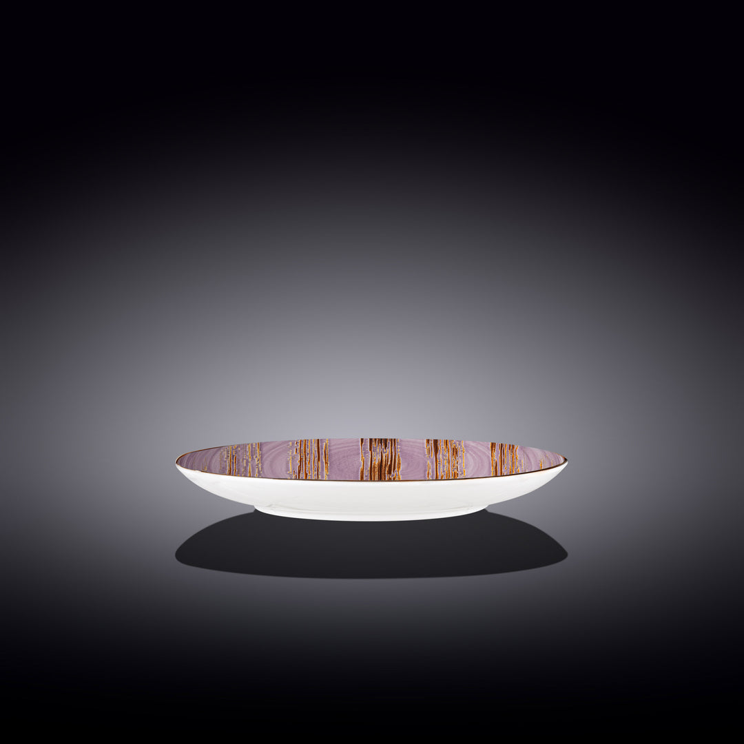 Wilmax Color Boom Scratch Round Plate – Fine Porcelain Dinnerware - Lavender side view - WL-668712/A