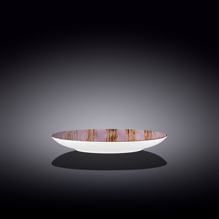 Wilmax Color Boom Scratch Round Plate – Fine Porcelain Dinnerware - Lavender side view - WL-668712/A