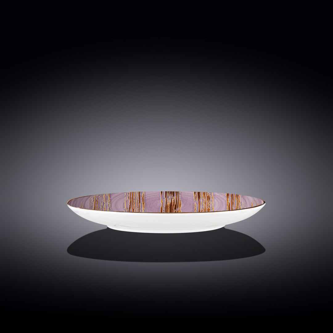 Wilmax Color Boom Scratch Round Plate – Fine Porcelain Dinnerware - Lavender side view - WL-668714/A