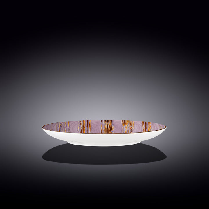 Wilmax Color Boom Scratch Round Plate – Fine Porcelain Dinnerware - Lavender side view - WL-668714/A