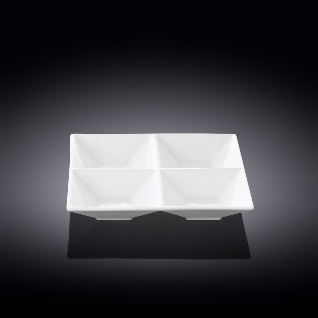 Wilmax White Divided Dish - WL-992017/A