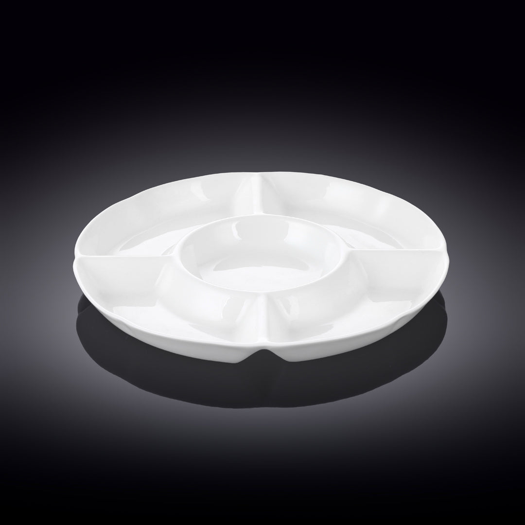 Wilmax White Divided Dish - WL-992019/A