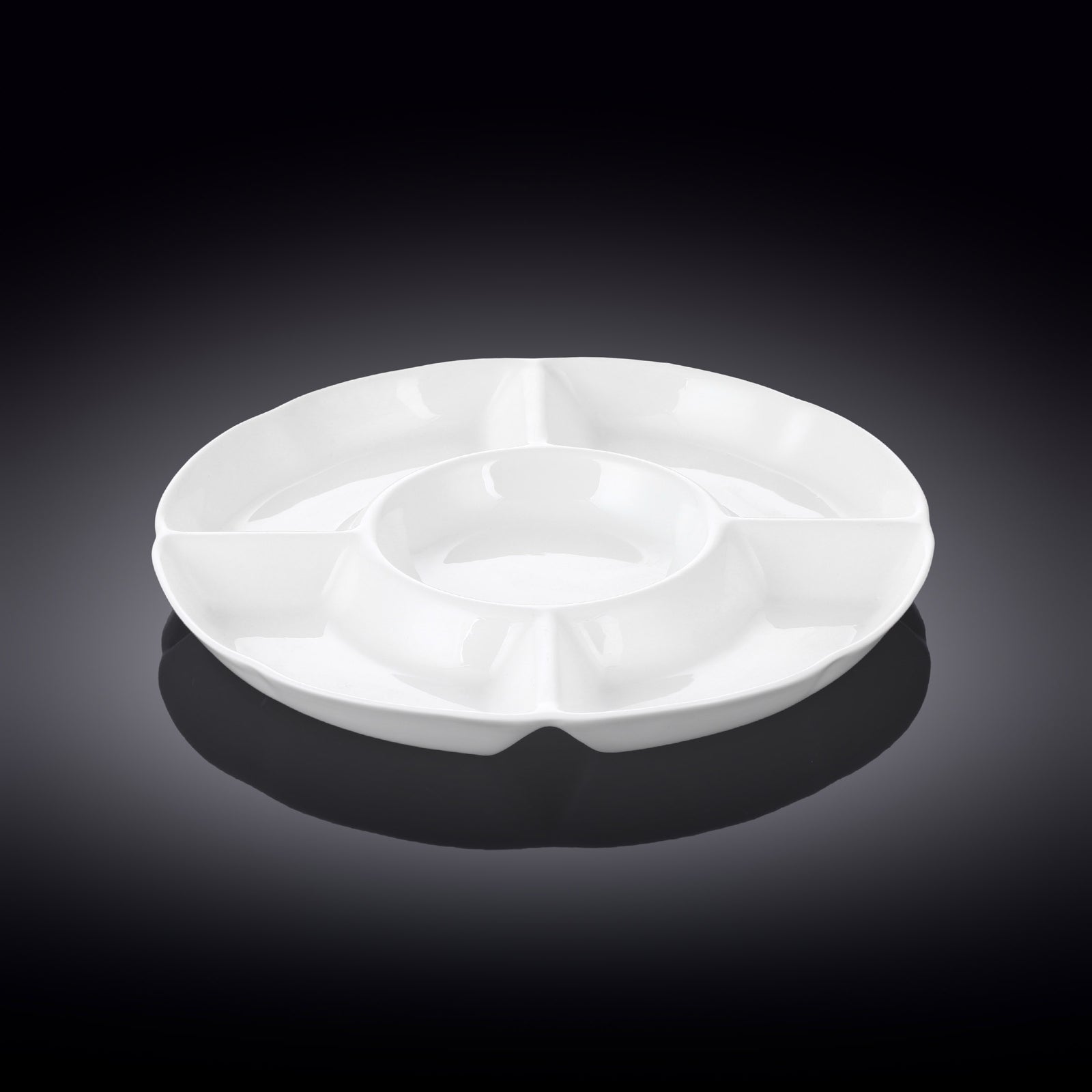 Wilmax White Divided Dish - WL-992019/A