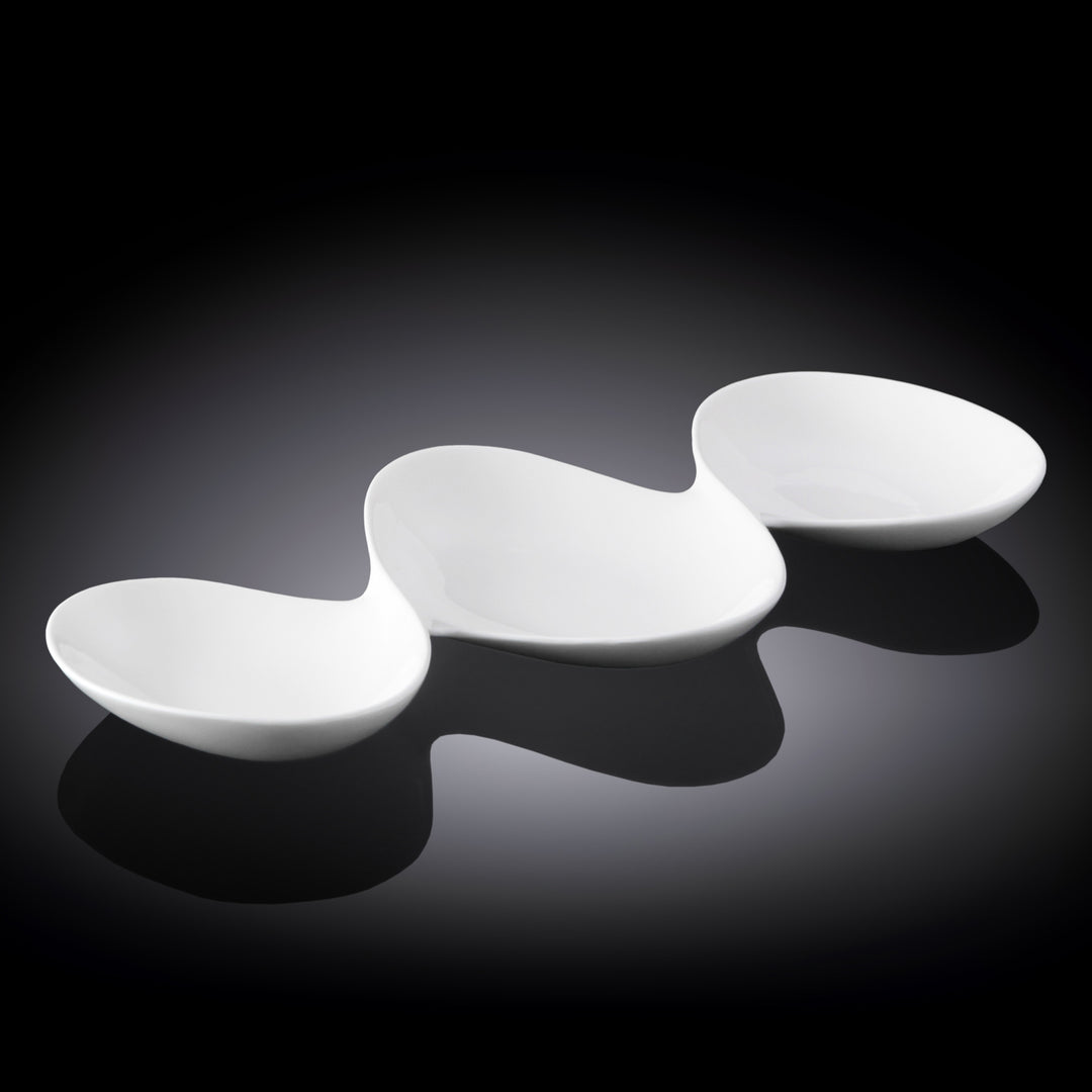 Wilmax White Divided Dish - WL-992416/A