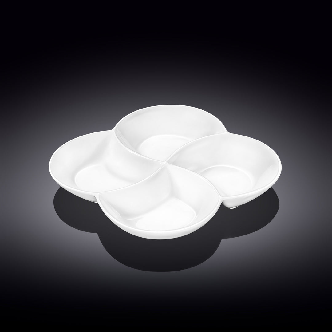 Wilmax White Divided Dish - WL-992649/A