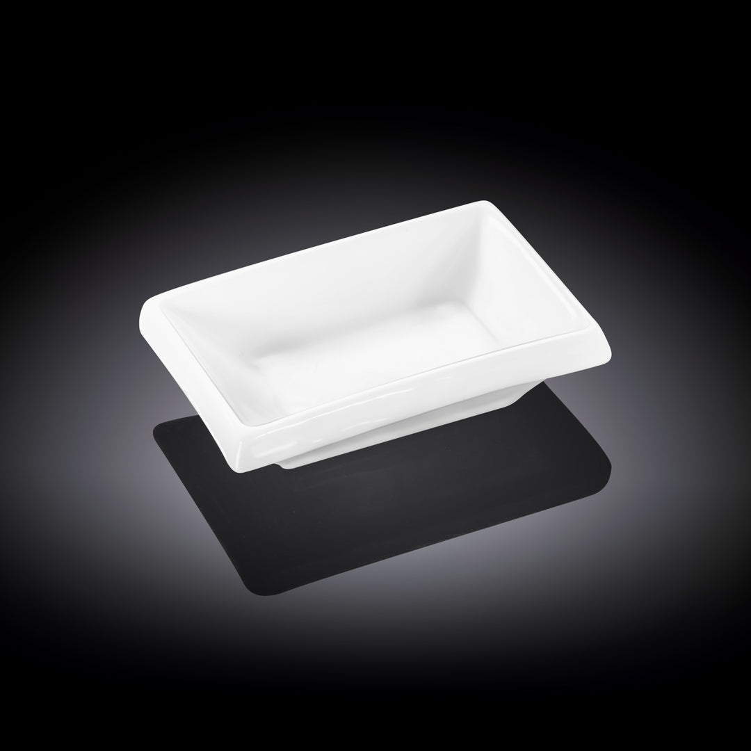 Wilmax White Sauce Dish - 9 x 6 cm