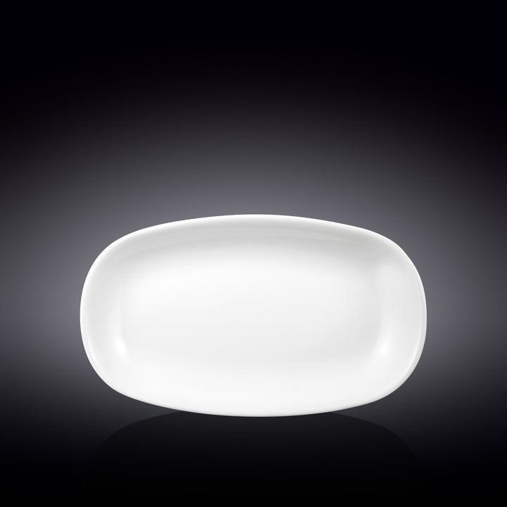 Wilmax White Deep Superellipse Dish - serving view