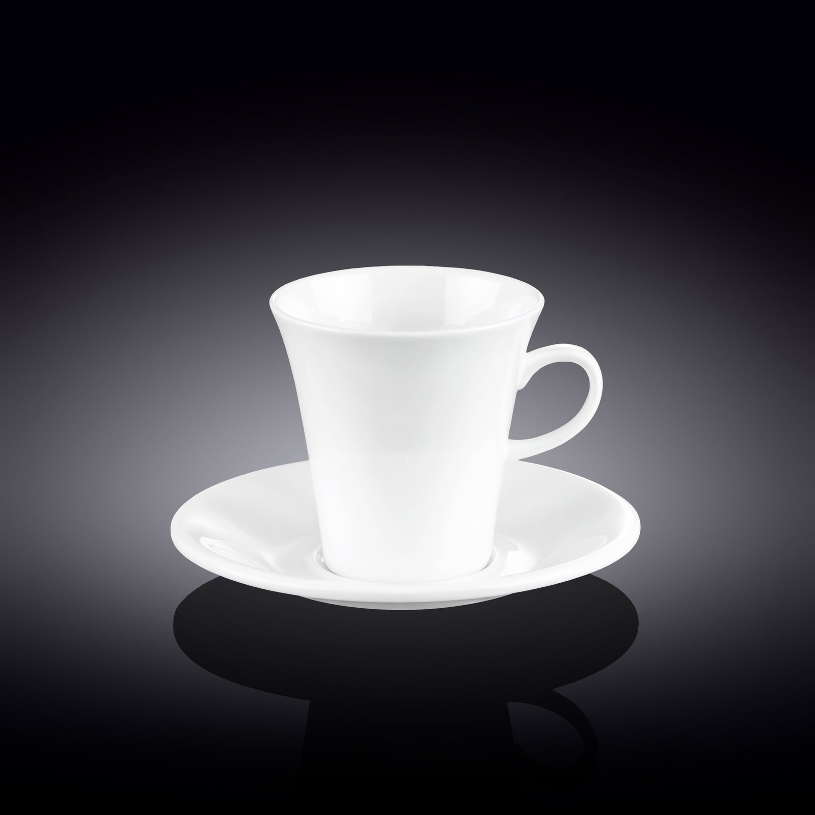 Wilmax white porcelain tea cup and saucer - 300 ml - model 993110