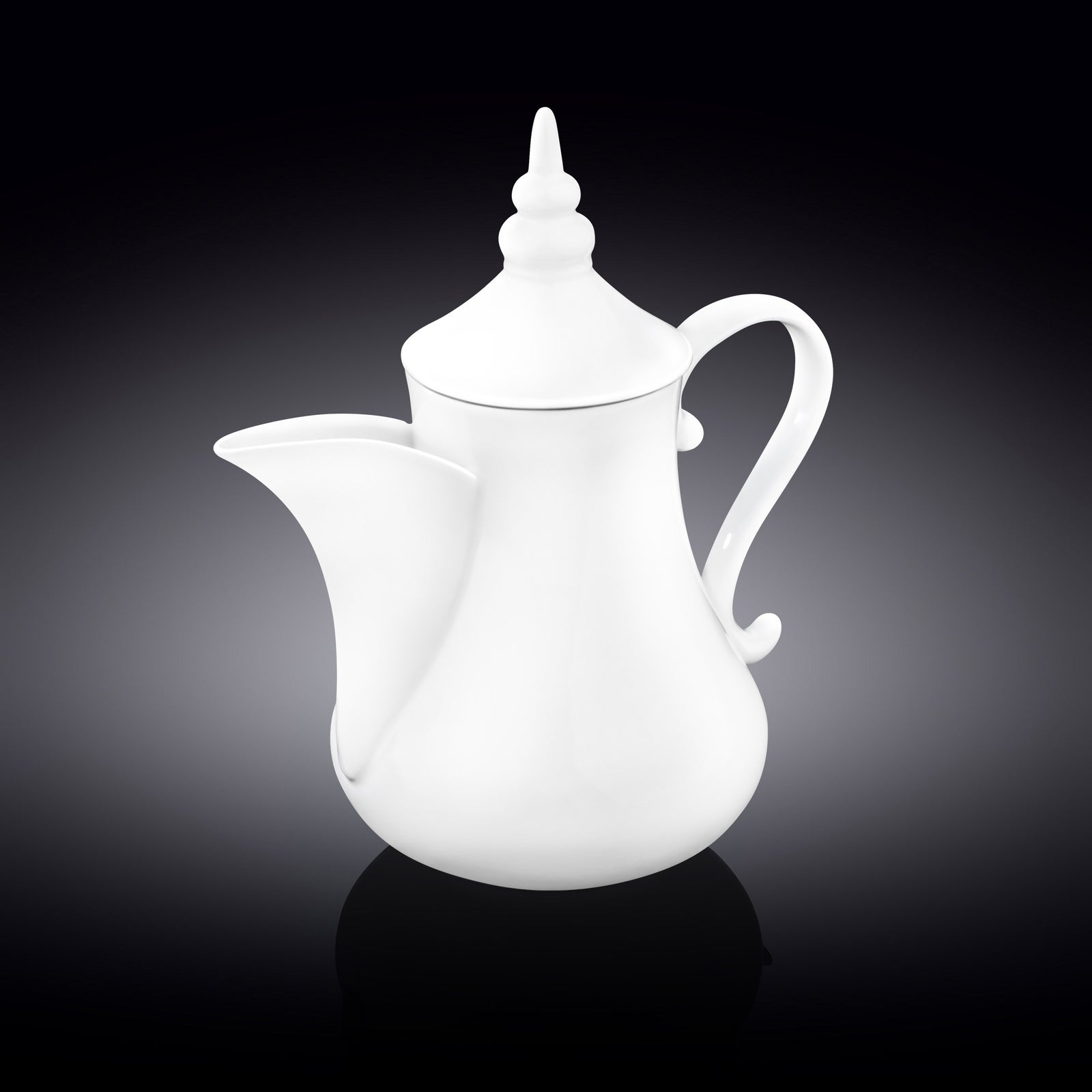 Wilmax White Porcelain Arabic Style Coffee Pot - 1000 ml - White