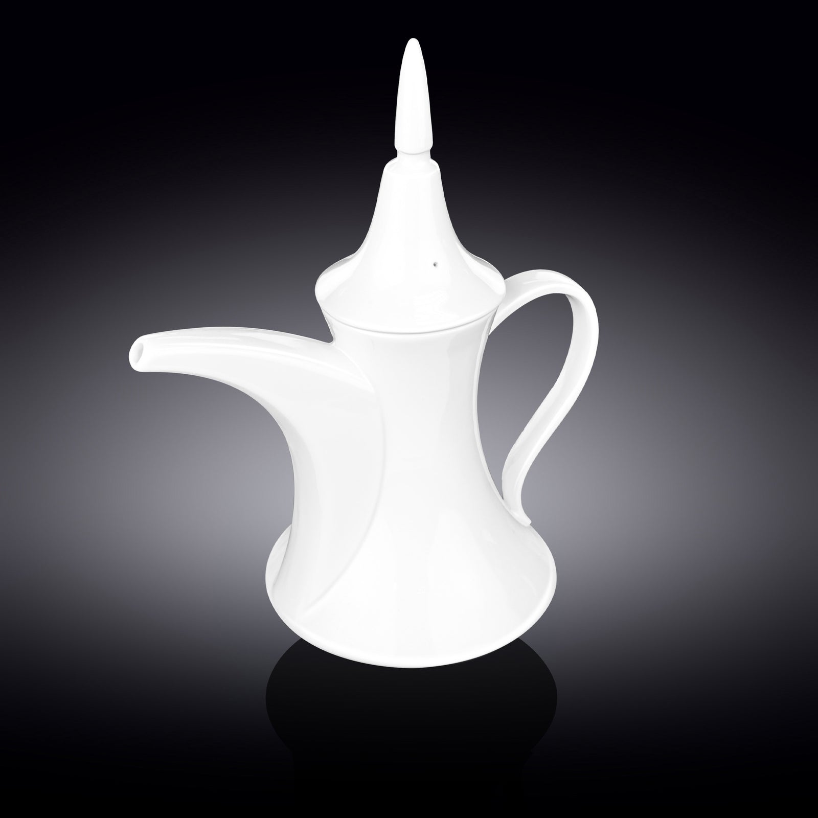 Wilmax White Porcelain Arabic Style Coffee Pot - 1000 ml - White