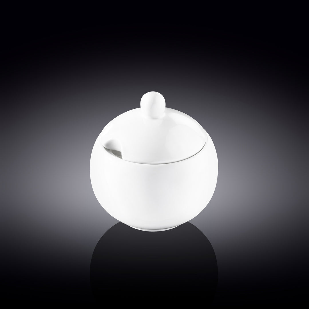 Wilmax Olivia White Porcelain Sugar Bowl - 300 ml - White