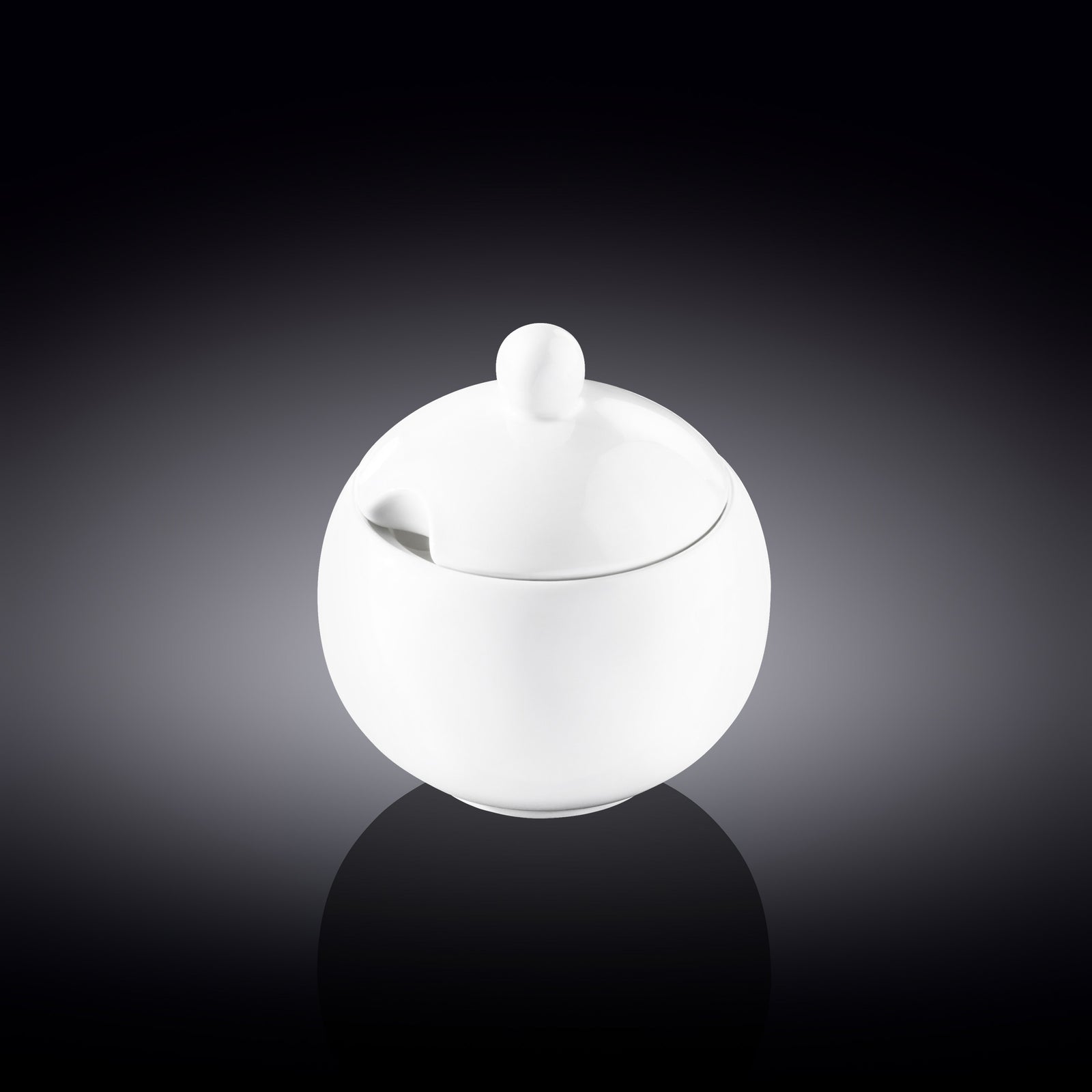 Wilmax Olivia White Porcelain Sugar Bowl - 300 ml - White