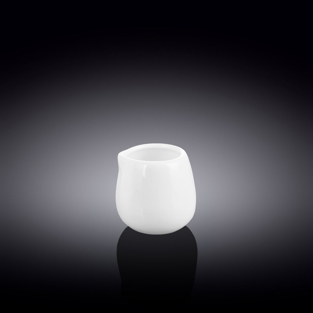 Wilmax White Porcelain Creamer - 50 ml - White