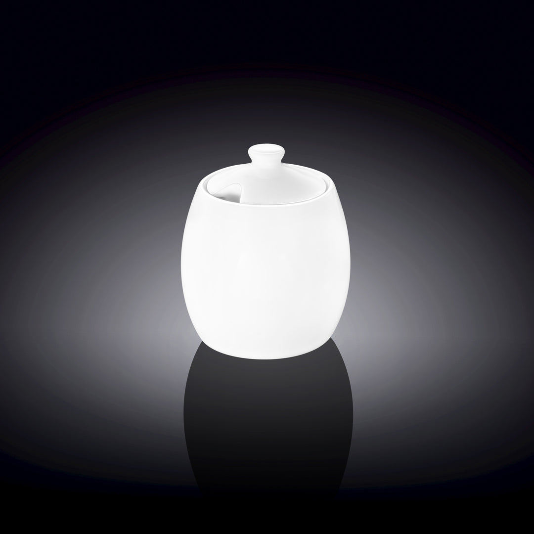 Wilmax White Porcelain Sugar Bowl - 230 ml - White