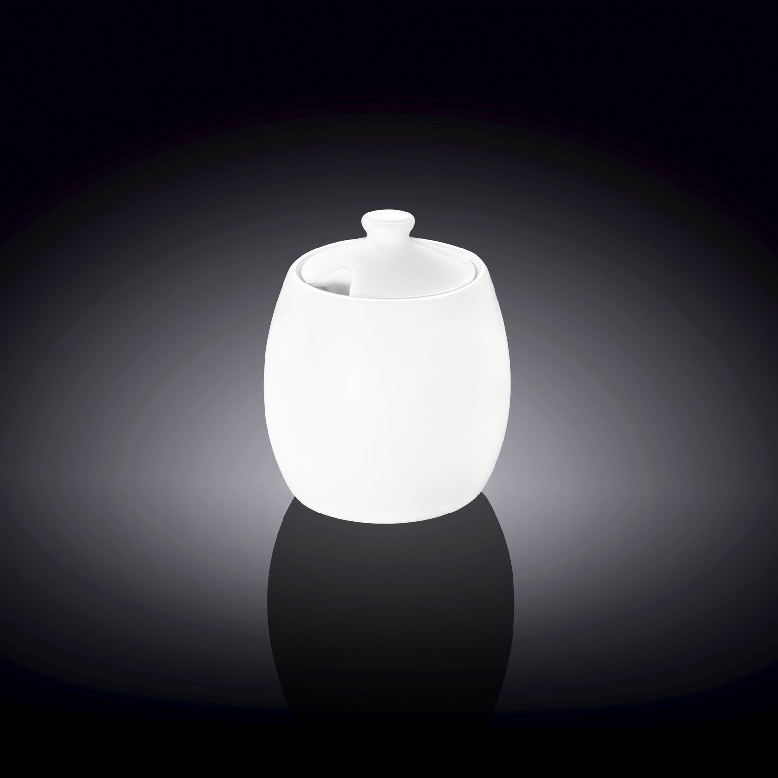 Wilmax White Porcelain Sugar Bowl - 230 ml - White