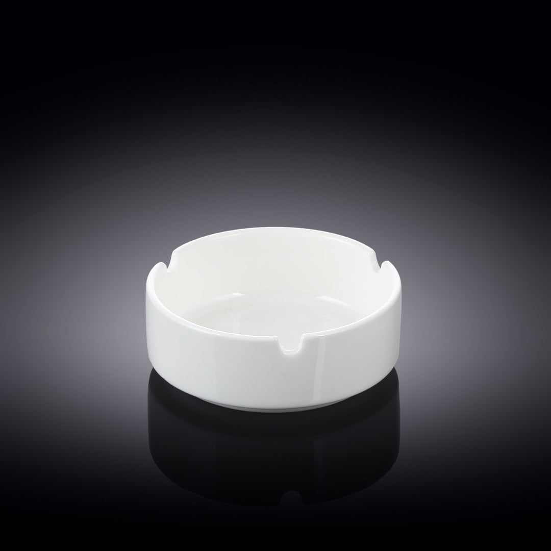 Wilmax White Porcelain Ashtray - 10 cm - White