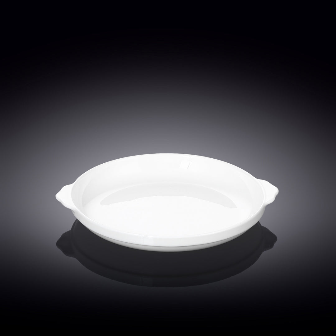 Wilmax White Fine Porcelain Round Baking Dish – 20–23 cm - 23 cm