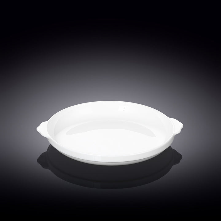 Wilmax White Fine Porcelain Round Baking Dish – 20–23 cm - 23 cm