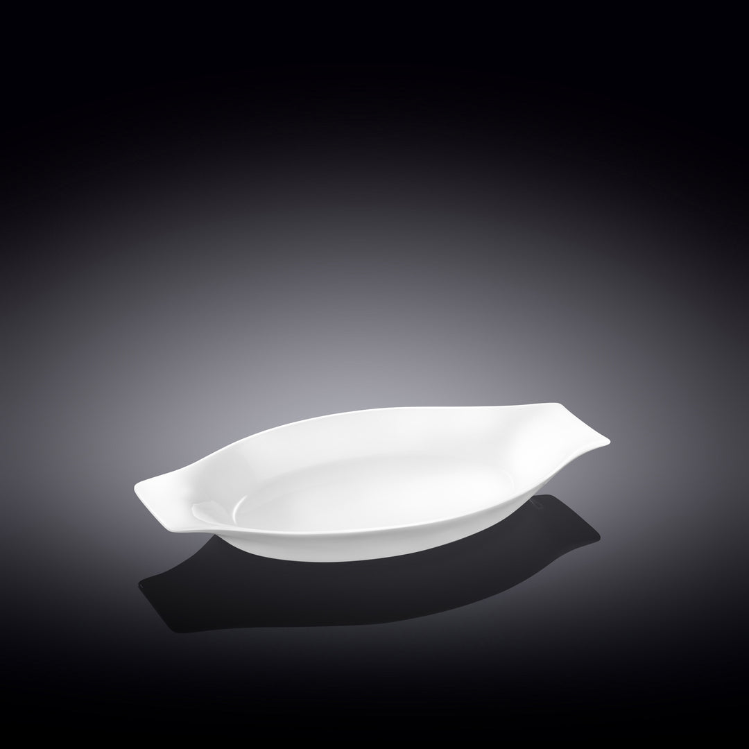 Wilmax White Fine Porcelain Oval Baking Dish – 20–25.5 cm - 20 cm