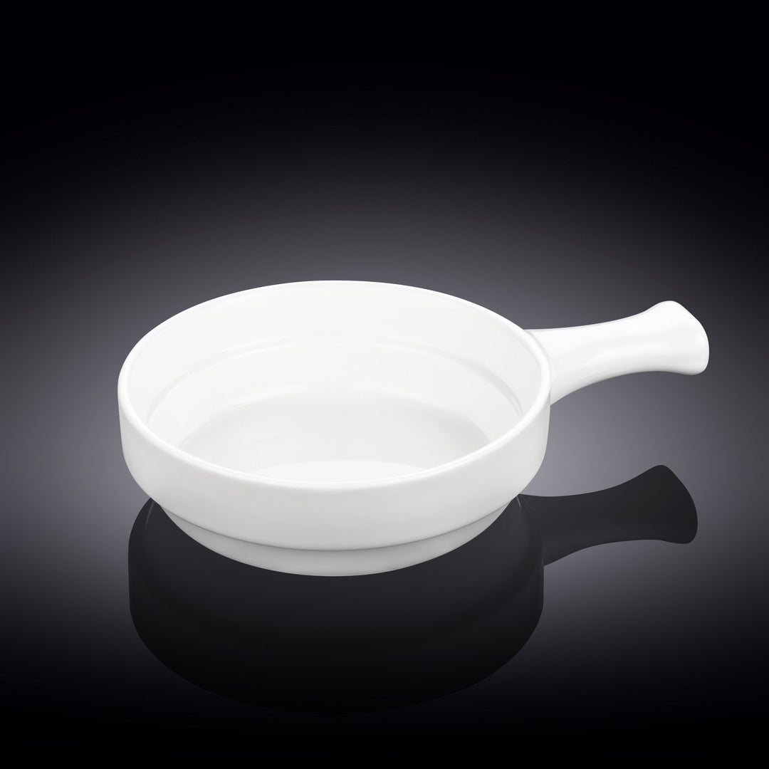 Wilmax White Fine Porcelain Baking Dish with Handle – 300–450 ml - 15 cm - 450 ml